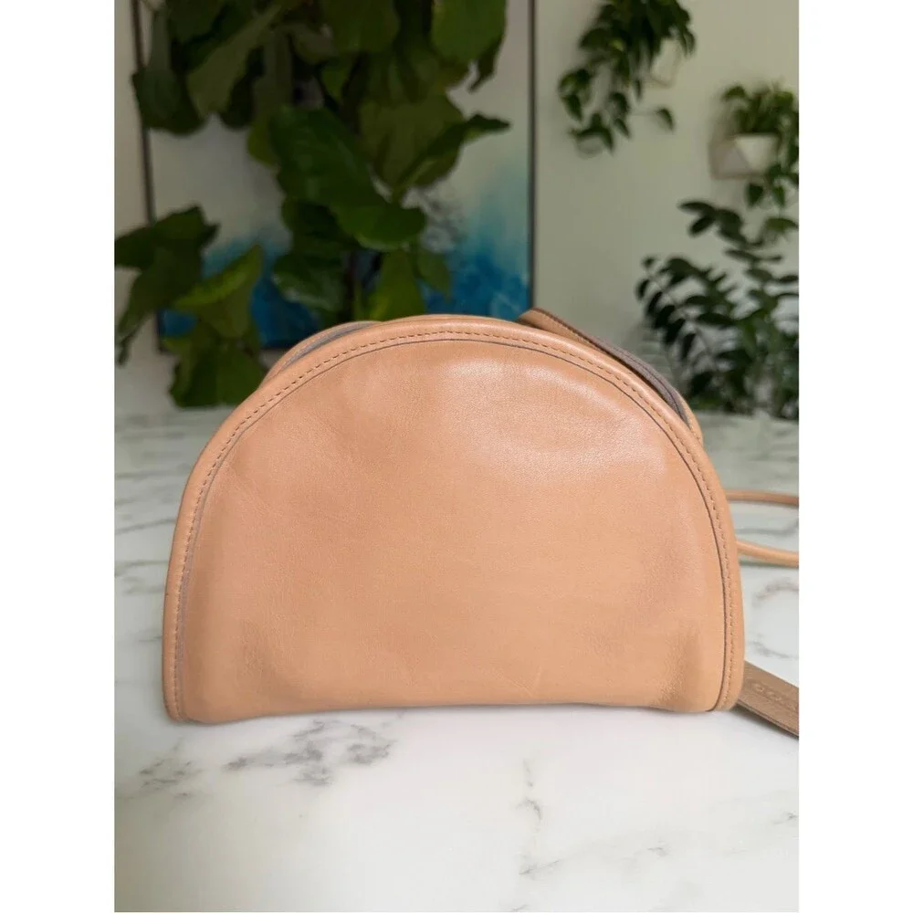 COACH Vintage Kimball Crossbody Bag 9911 Camel Stone Butterscotch Leather 90's
